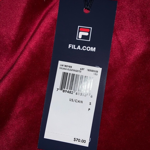 Fila Emiliana Velour Ringer Tee - Picture 3 of 4